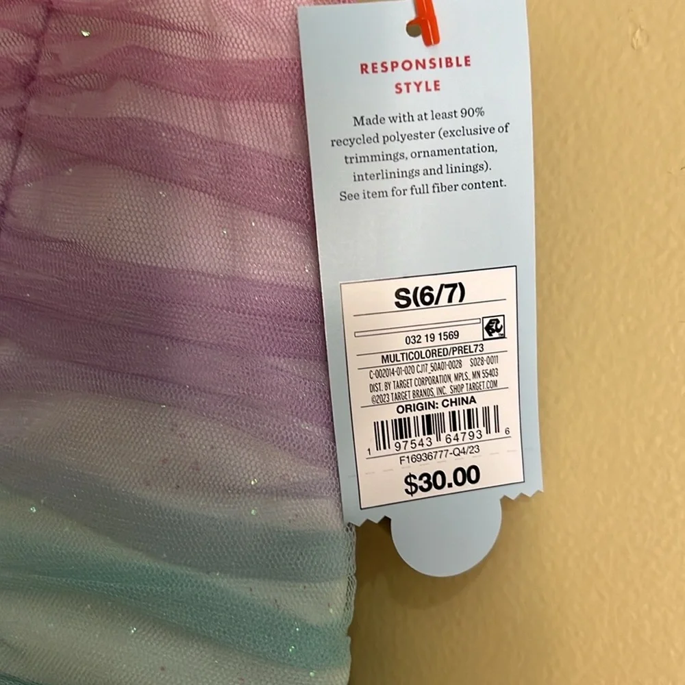 Cat & Jack pastel shimmering dress small 6/7